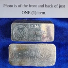 Vintage Hoffman And Hoffman 10.34 Troy Oz 999 Fine Silver Hand Poured Loaf Bar