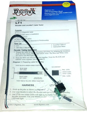 Digitrax LT1 Decoder and LocoNet Cable Tester