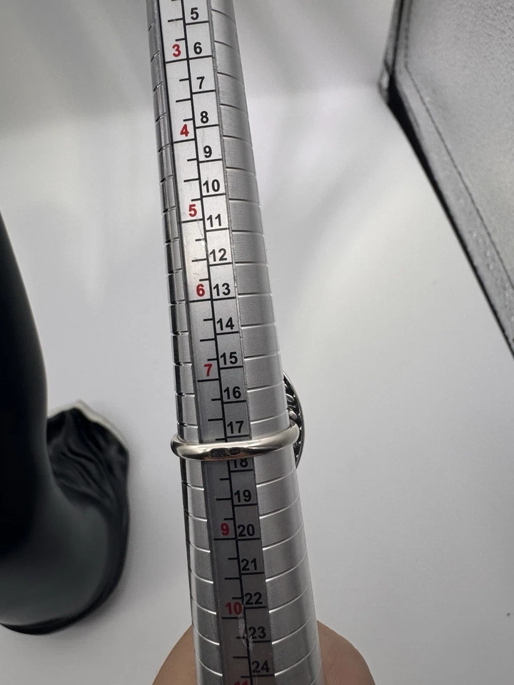 Anillo De Colección MI Artista Firmado Plata Esterlina 925 y Ámbar Báltico Ovalado Talla 8 Unisex Foto 3 de 4