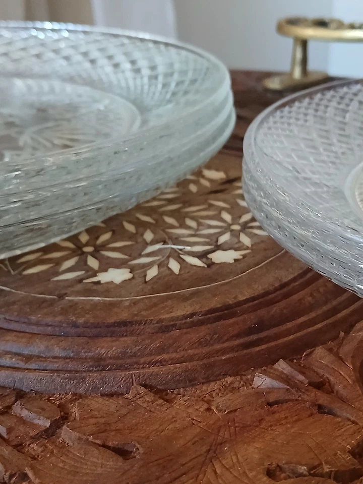 Juego de platos Durand vintage de 6 piezas de cristal De'Arcues Foto 4 de 4