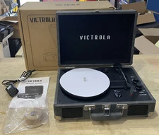 Victrola Bluetooth Portable Vintage Suitcase Record Player Turntable W/Speakers