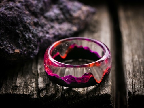 Anillos de resina madera ensueño hechos a mano anillos de joyería para mujer anillo brillante en la oscuridad | eBay