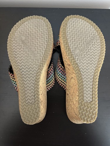 Skechers Beverlee Rainbow Cross Strap Woven Wedges Größe 9 Stil 38554 - Bild 7 von 8