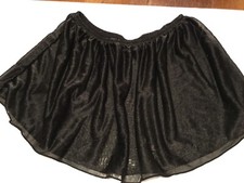 Moret Girls Black Shimmery Dance Skirt Sz S 6/8 
