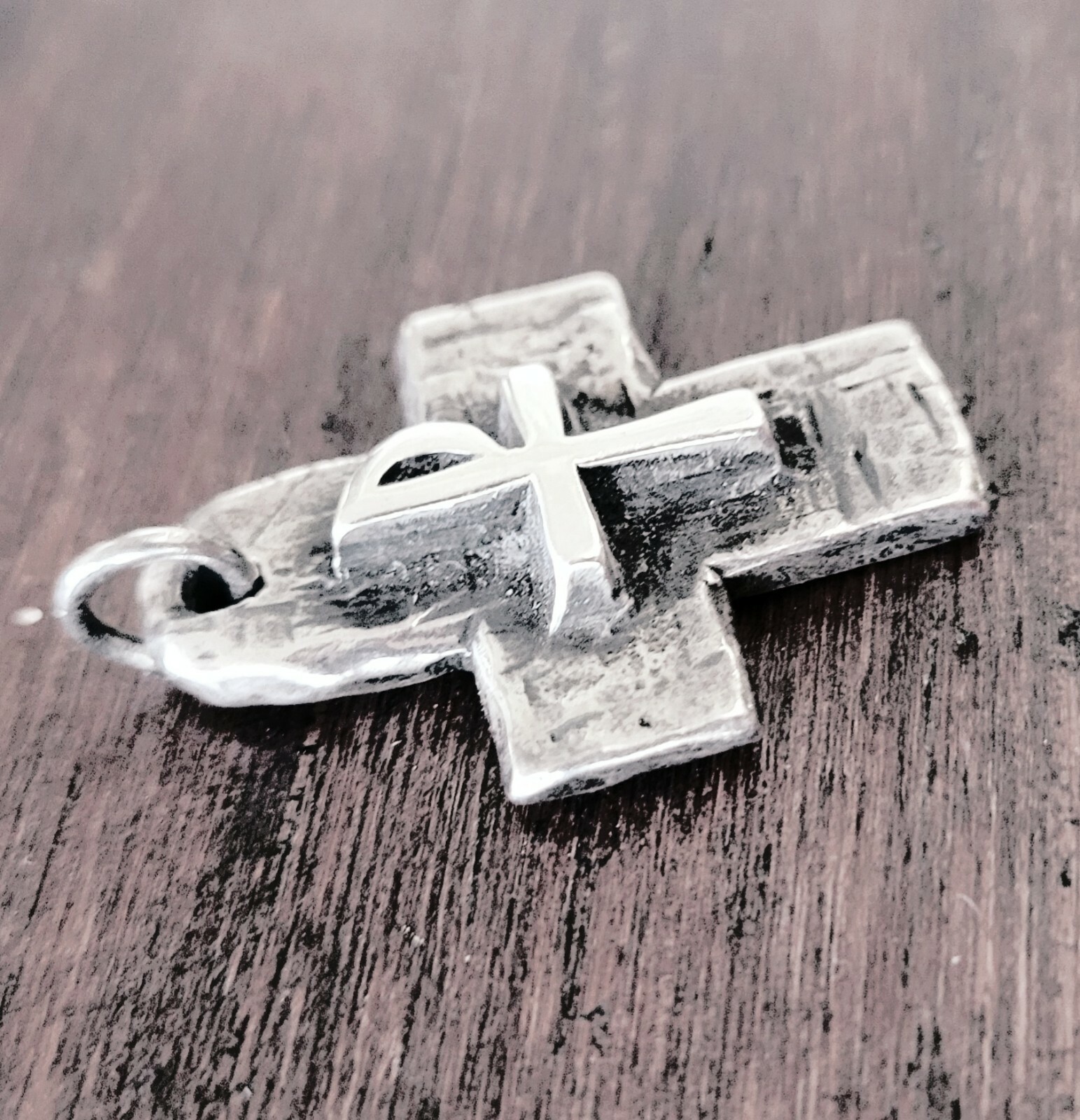 James Avery Textured Raised Cross on Cross Pendant … Gem