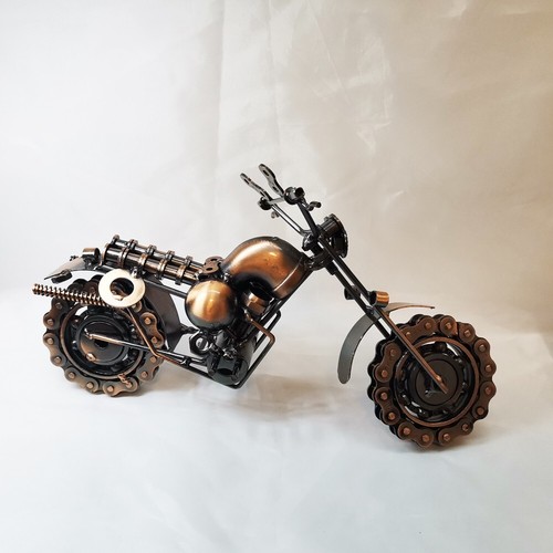 Handgefertigte Metall Motorrad Skulptur Motorrad Modell Rustikal Eisen Kunst Wohndeko - Bild 15 von 24