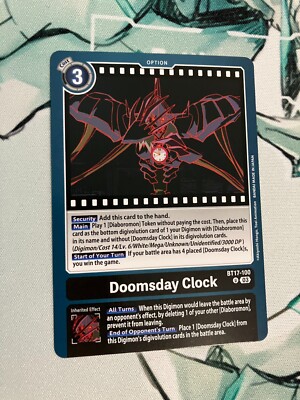 Doomsday Clock BT17-100 U Digimon CCG | Secret Crisis NM