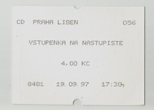 Praha Libe 056 - Czech Republic - D Platform Ticket as description