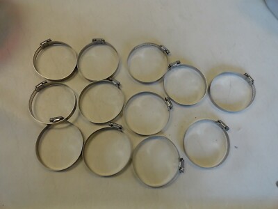 TRIDON HOSE CLAMP SET OF (12) STAINLESS STEEL  056 4'' MARINE BOAT