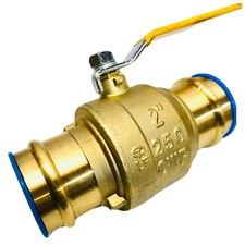 2" PRESS FULL PORT BRASS VALVE (LED FREE)