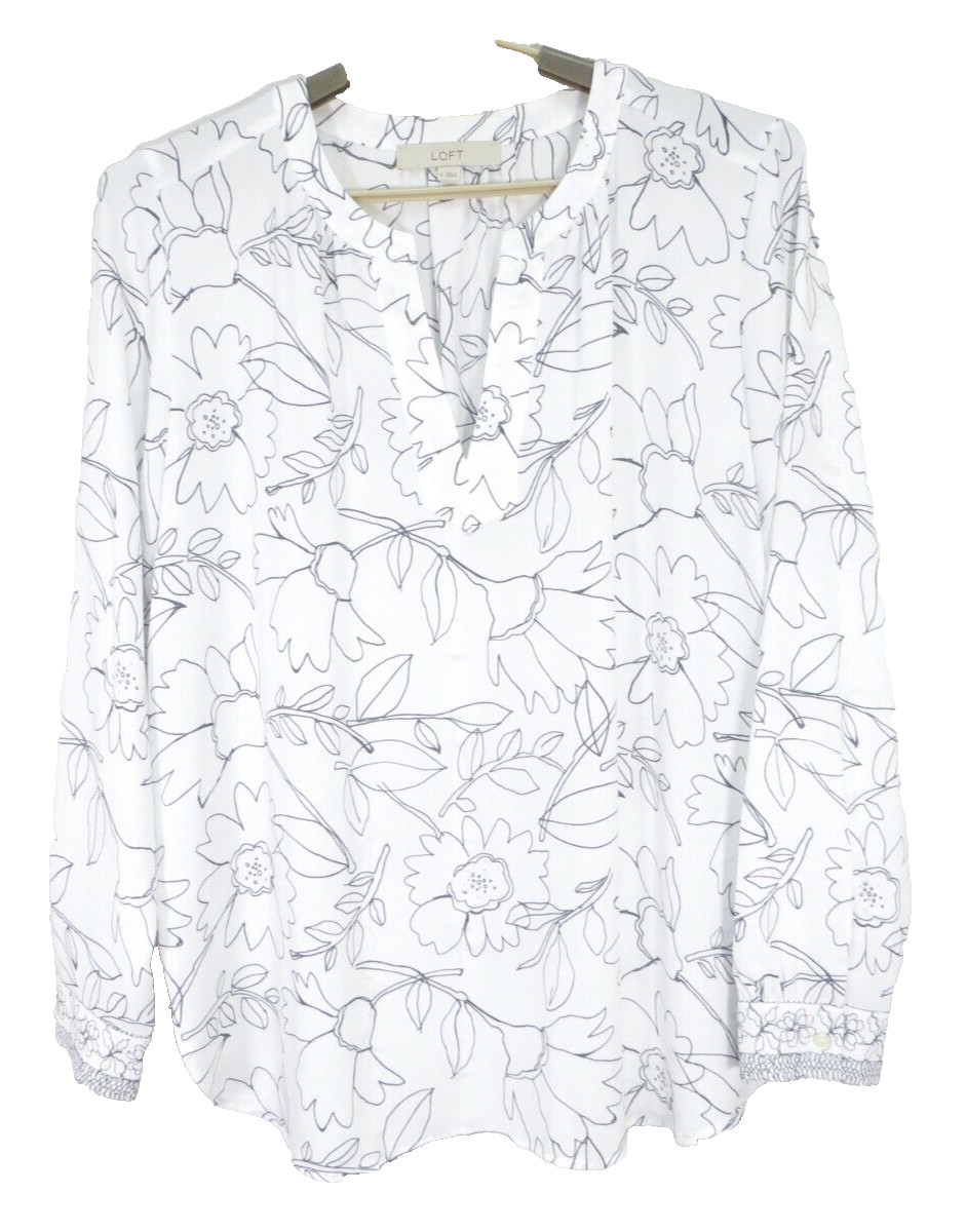 LOFT Womens Thin Lightweight Polyester Peasant Bl… - image 1