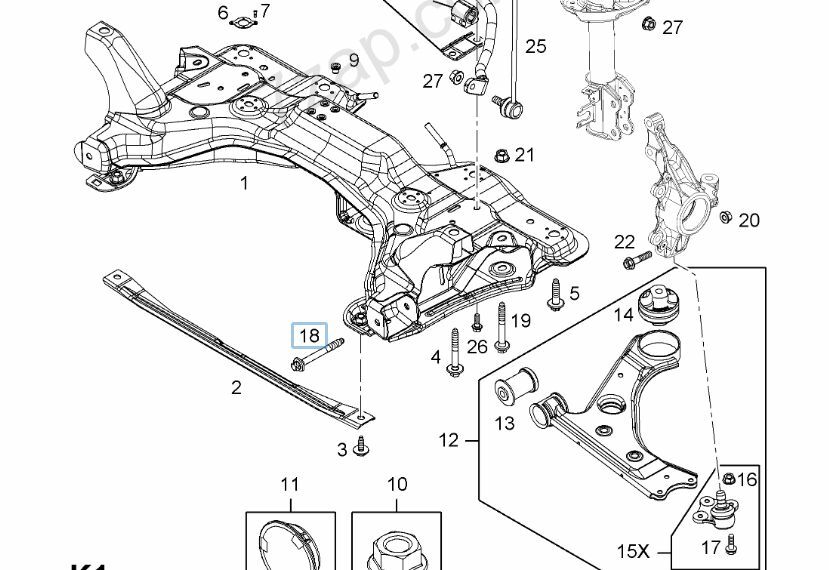 schraube Bolzen Torx M12x100 arm Suspensionen. Ant. Opel Adam  