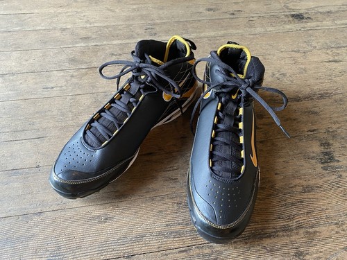 Nike Air Max MVP Black Yellow Metal Baseball Cleats size 14 NICE - Picture 12 of 12