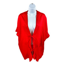 Victoria s Secret Women s Red Love Satin Kimono Robe - One Size