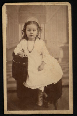 CDV - STUDIO FITZGIBBON St. Louis MO. little girl id Belle Fruch ? Marcus Fruich