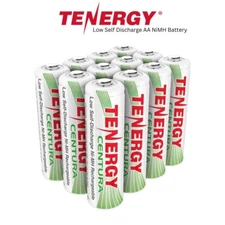 Tenergy 12PCS Low Self Discharge Centura AA 2000mAh NiMH Rechargeable Batteries