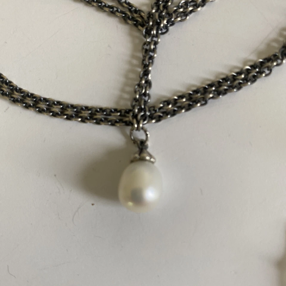 Collar Trollbeads Auténtico Fantasía Con Perla Blanca - 22 Pulgadas Foto 2 de 2