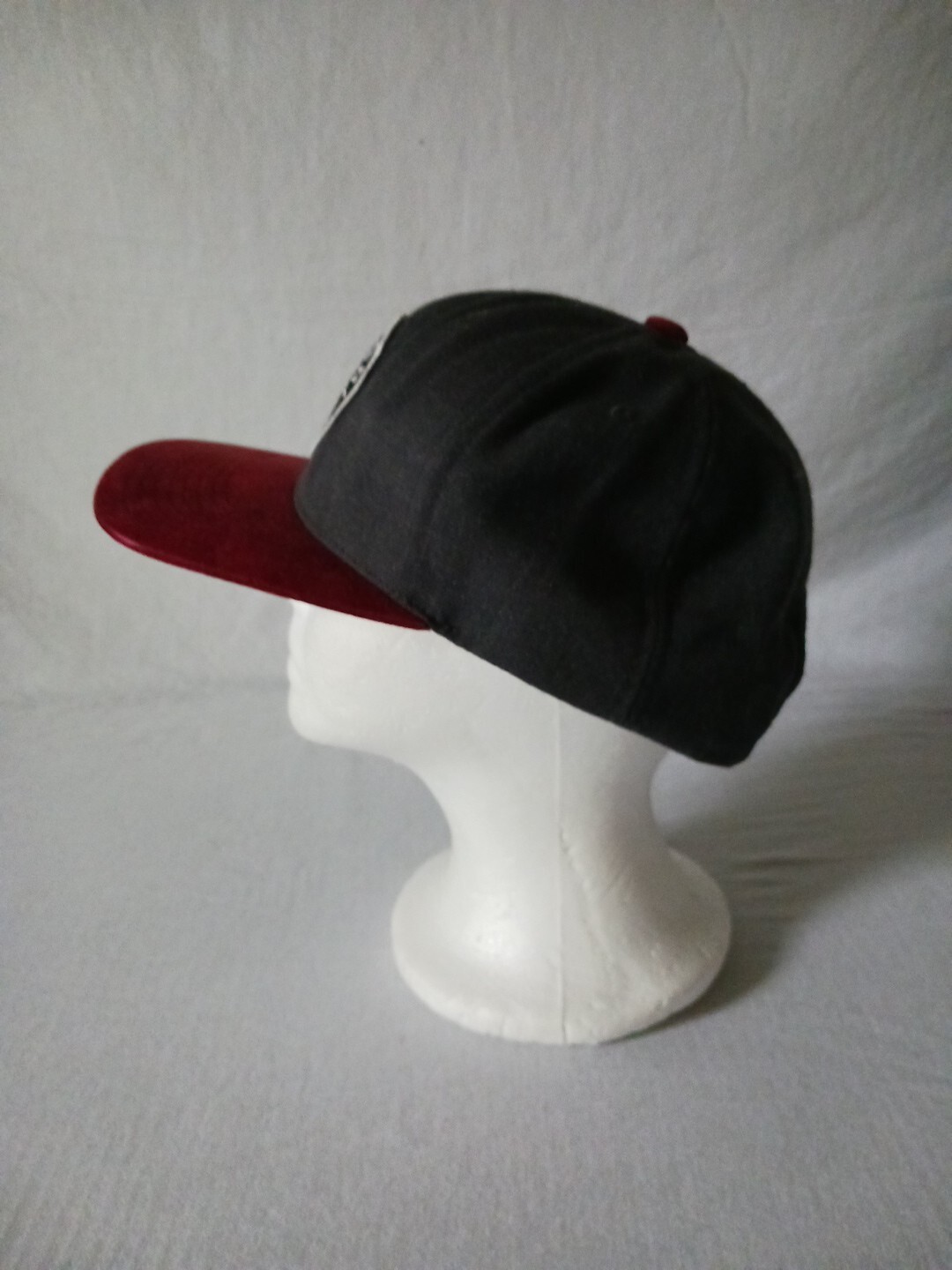 Brixton Supply Hat Snapback Patch Dark Gray Burgu… - image 4