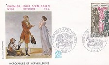 FRANCE 1972 FDC INCROYABLES MERVEILLEUSES YT 1729