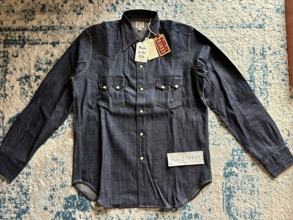 LEVI'S LVC 1955 Western Shirt Rigid made in USA Size M | eBay LEVI'S LVC 1955 Western Shirt Rigid made in USA Size M | eBay