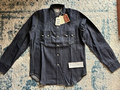 LEVI'S VINTAGE CLOTHING| 1955モデルウエスタンシャツ LEVI'S LVC 1955 Western Shirt Rigid made in USA Size M | eBay