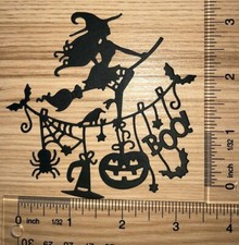 5 WITCH-LINE cardstock paper die cut embellishments HALLOWEEN