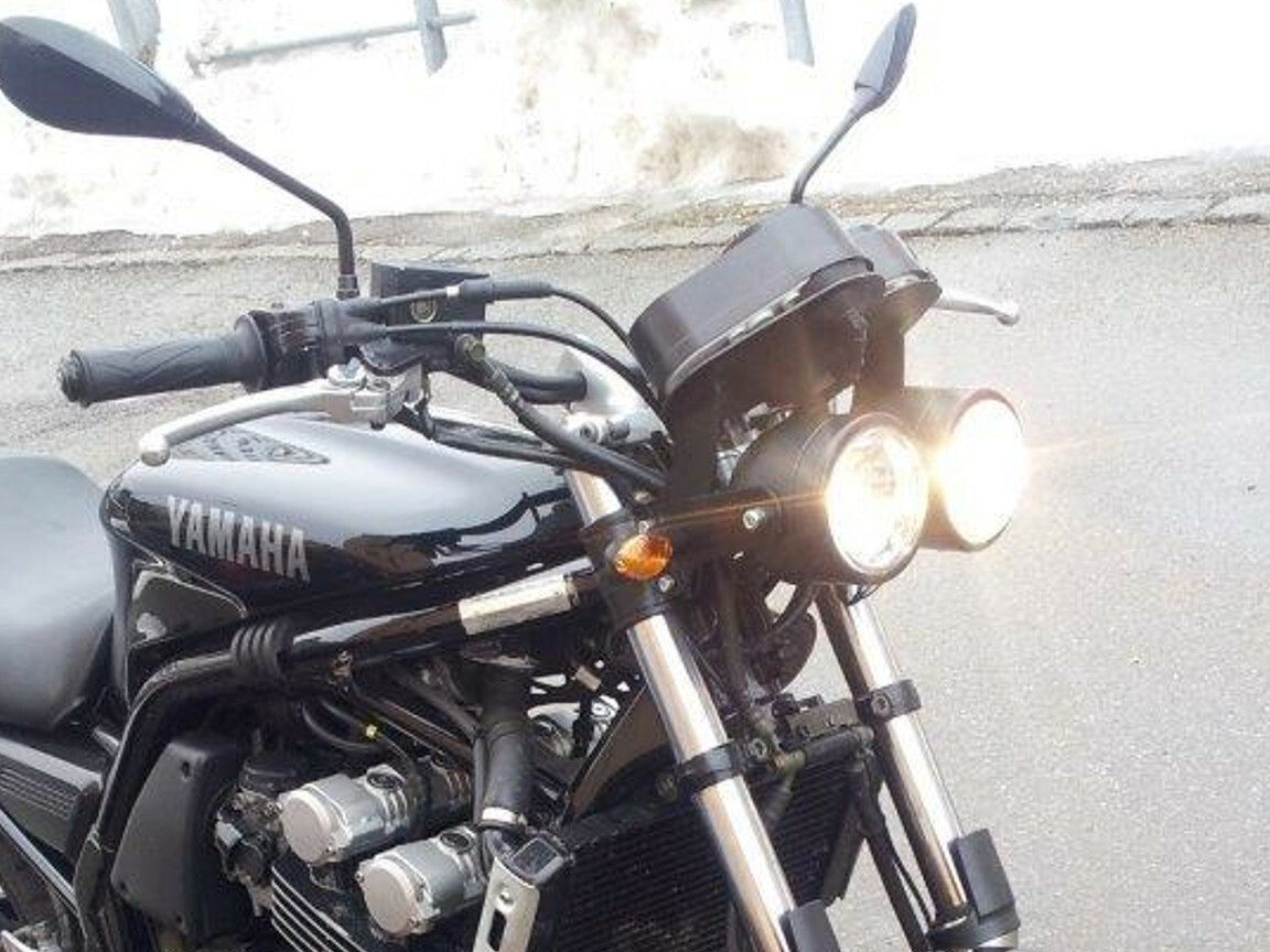 Gimbel Dual Headlight System For Yamaha FZS 600 Fazer (RJ02) 1998-2001 - Chrome