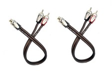 KnuKonceptz Klarity RCA Cable Y Adapter 1 Female to 2 Male RCA Splitter Pair (2)