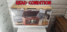 READ CONDITION Victrola VTA-204B-MAH Bluetooth Stereo Audio Record Turntable TV