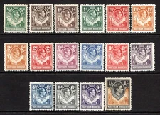 (648)     Northern Rhodesia KGVI 1938-52 Set to 1s. SG25-40 M/Mint