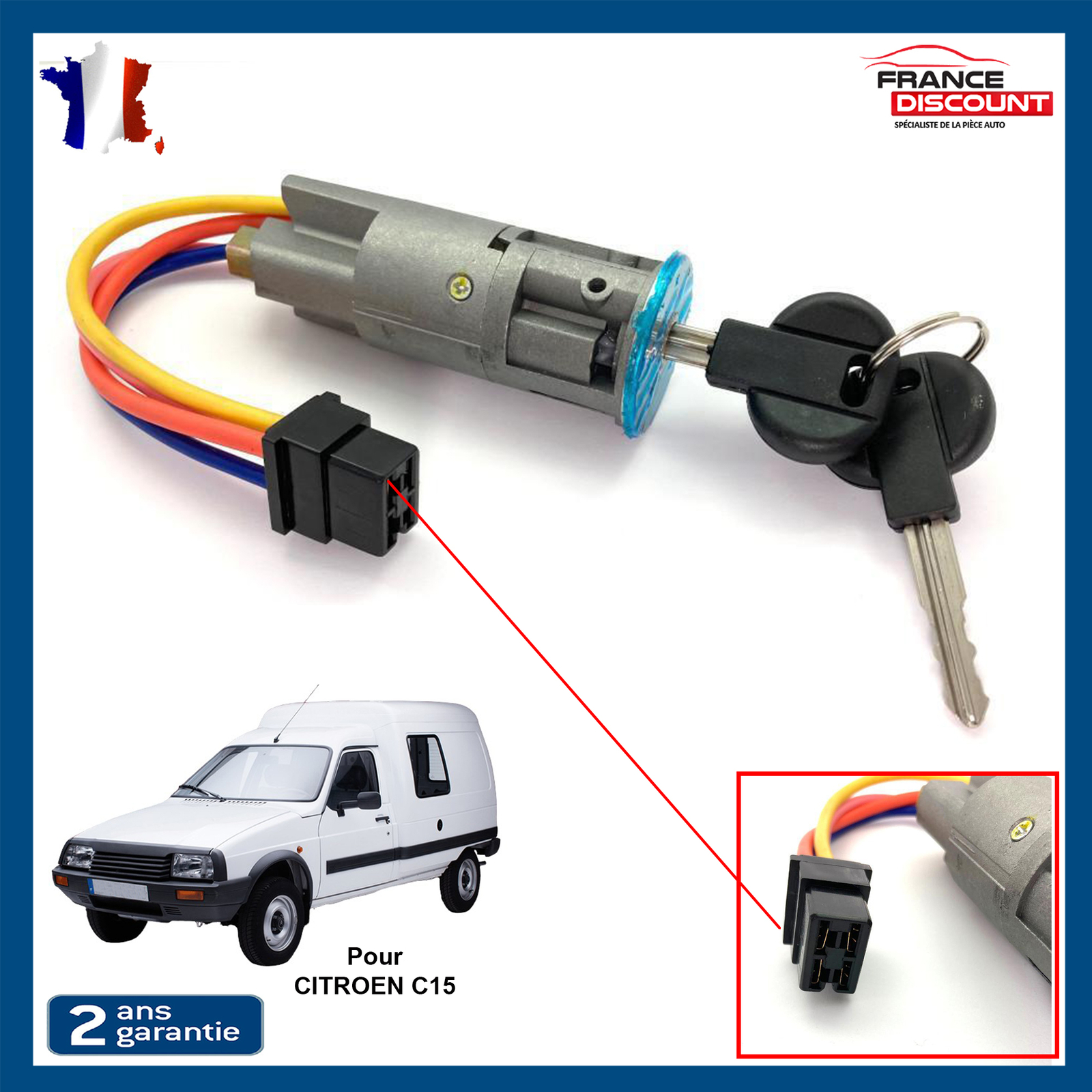 Neiman Citroën C15 pour résoudre le problème de clé coincée référence 4162W8