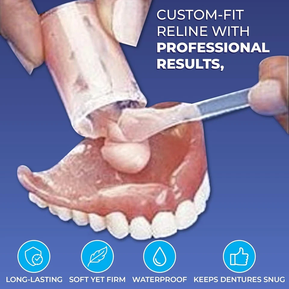 Transforma dentaduras sueltas con nuestro kit de revestimiento semi suave - 2 placas incluidas Foto 4 de 4
