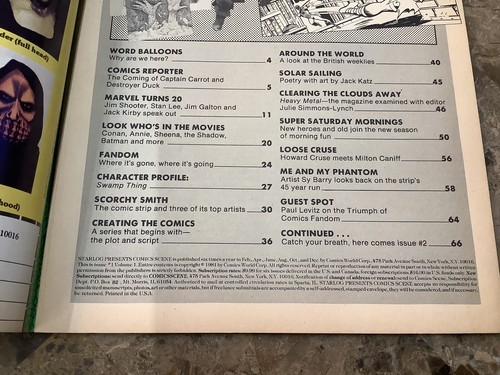 Comics Scene 1 Stan Lee Jim Shooter 1981 Magazine - Picture 6 of 9