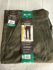 Weatherproof Vintage Men's Green Tech Pant Size 38x34 New