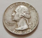 1964‑D Washington Quarter • Strong Features • Good Rim • X36