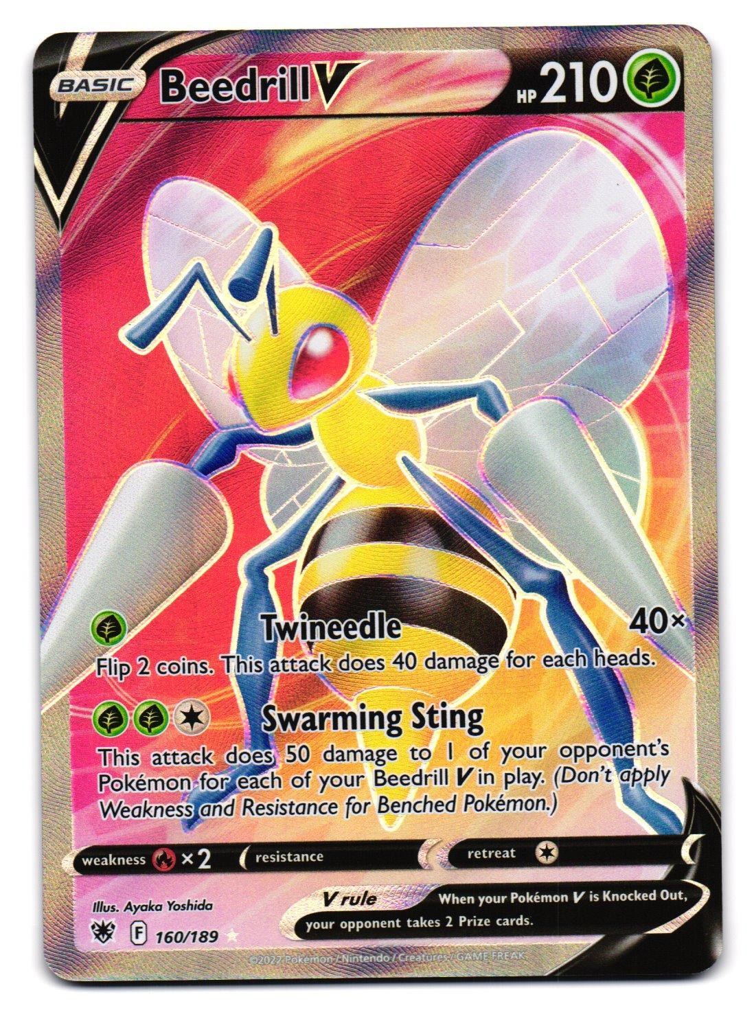 BEEDRILL V 160/189 ASTRAL RADIANCE ULTRA RARE NEAR MINT POKEMON TCG