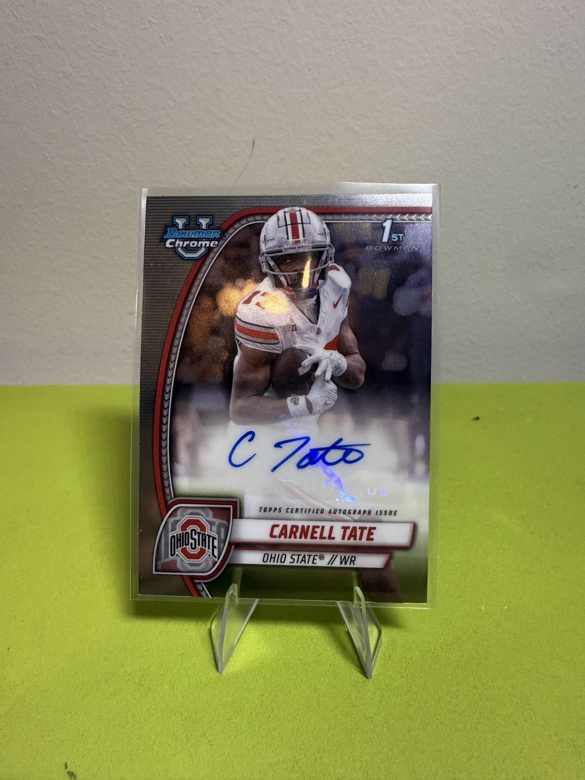 2024 Bowman U Chrome 1st- Chrome Prospect Auto Carnell Tate #PA-CTA - Ohio State
