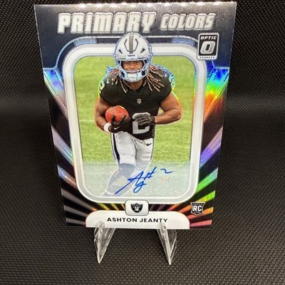 ASHTON JEANTY Rookie 2025 Donruss Optic Primary Colors Auto /199 Raiders RC