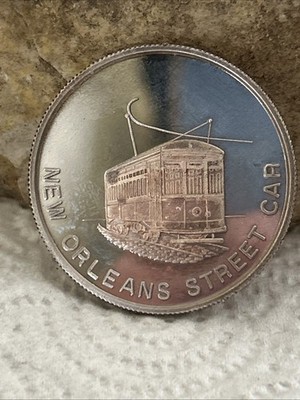 New Orleans Streetcar :One Troy Ounce .999 Pure Silver Coin:1991