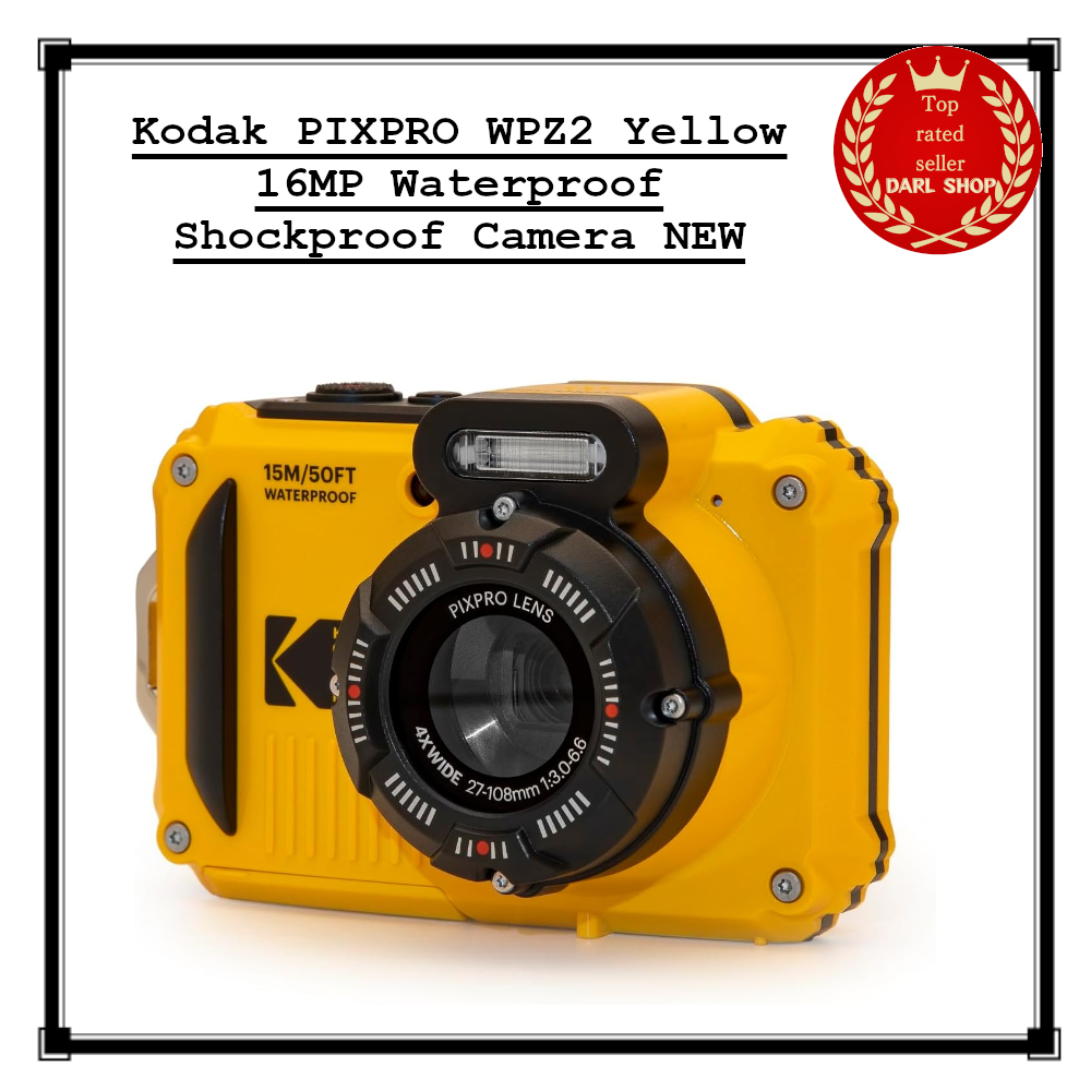 Kodak PIXPRO WPZ2 Yellow 16MP Waterproof Shockproof Camera NEW | eBay