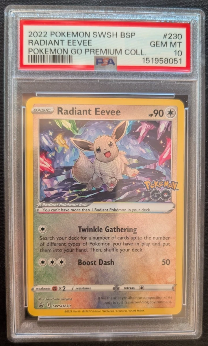 Pokémon TCG Grade 10 Eevee Individual Collectible Card Game Cards
