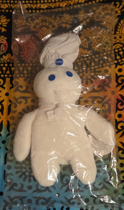 Pillsbury Doughboy Plush Doll Advertising Character White Blue Collectible