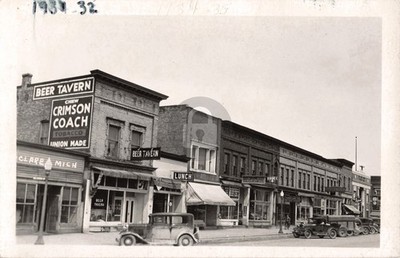 Street View Clare MI Michigan 1934 RPPC Photo Postcard COPY