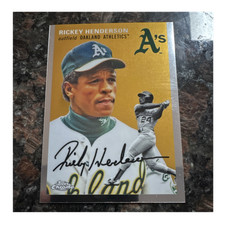 Topps 2023 Chrome Platinum Anniversary Rickey Henderson Athletics #483 Base Set
