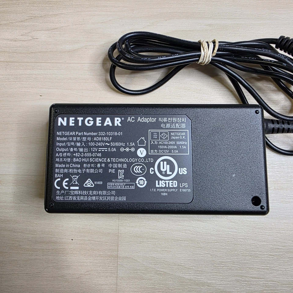 Netgear Nighthawk R8000 X6 Smart WiFi Router Geniune AC Adapter 60W - Image 2 of 4