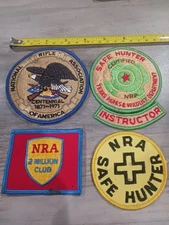5 VINTAGE NRA Patches National Rifle Association Americana Hunting Target USA