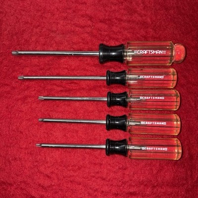 Vintage Craftsman 41473 - 77 Torx Screwdriver 5 pc Set T10 T15 T20 T25 T30 ~ USA