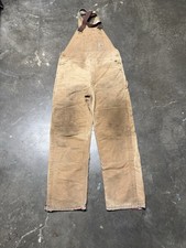 Vintage Carhartt Bib Overalls 100 Year Anniversary 40x35 Lined Made In USA Faded