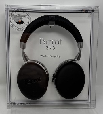NEW Parrot Zik 3 Wireless Noise Cancelation Headphones BLACK LEATHER GRAIN