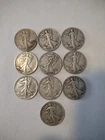 [Lot of 10] Walking Liberty Half Dollar - 90% SILVER